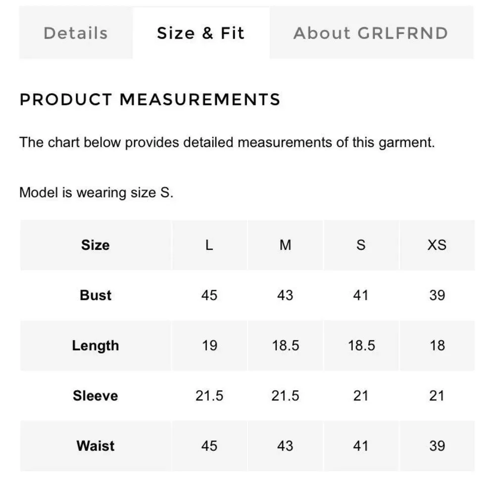 Grlfrnd Christy Crop Top in Waxen Moon size XS‎ New (10-13)
